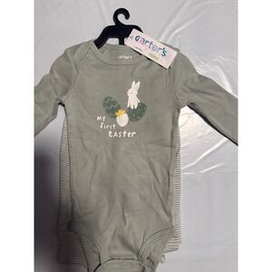 NWT Carters Child of Mine Baby Easter Outfit Set 3-6M Green Bunny